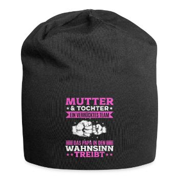 Mutter & Tochter Zusammen unschlagbar - Jersey-Beanie - Schwarz - Vorne