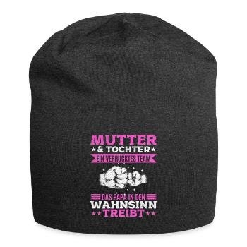 Mutter & Tochter Zusammen unschlagbar - Jersey-Beanie - Anthrazit - Vorne