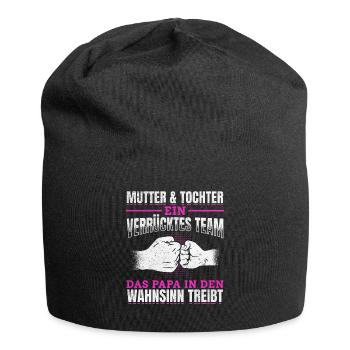 Mutter & Tochter Zusammen unschlagbar - Jersey-Beanie - Schwarz - Vorne