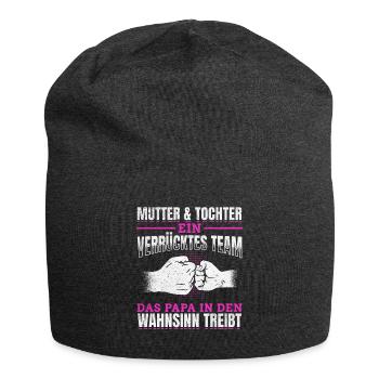Mutter & Tochter Zusammen unschlagbar - Jersey-Beanie - Anthrazit - Vorne