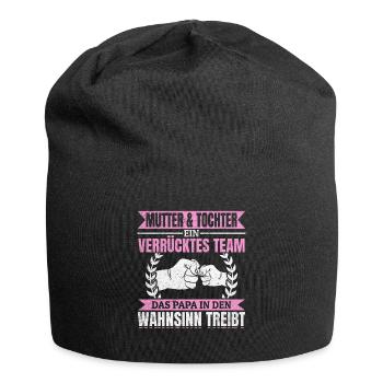 Mutter & Tochter Zusammen unschlagbar - Jersey-Beanie - Schwarz - Vorne