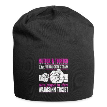 Mutter & Tochter Zusammen unschlagbar - Jersey-Beanie - Schwarz - Vorne