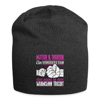 Mutter & Tochter Zusammen unschlagbar - Jersey-Beanie - Anthrazit - Vorne
