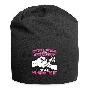 Mutter & Tochter Zusammen unschlagbar - Jersey-Beanie - Schwarz - Vorne