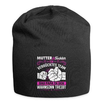 Mutter & Tochter Zusammen unschlagbar - Jersey-Beanie - Schwarz - Vorne