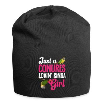 Molina Parakeet Parrot Bird Parakeet - Jersey Beanie - black - Front