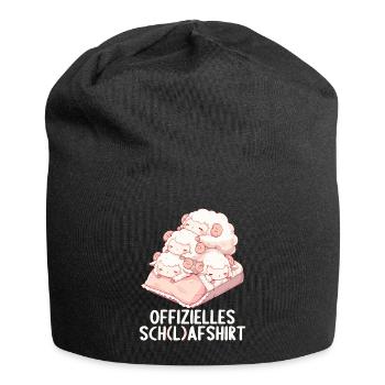 Offizielles Schafshirt Offizielles Schlafshirt - Jersey-Beanie - Schwarz - Vorne