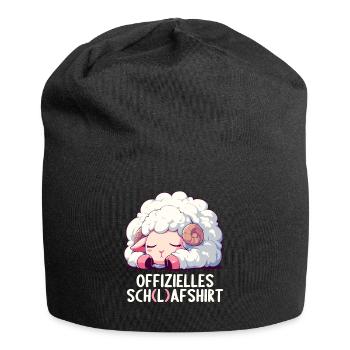Offizielles Schafshirt Offizielles Schlafshirt - Jersey-Beanie - Schwarz - Vorne
