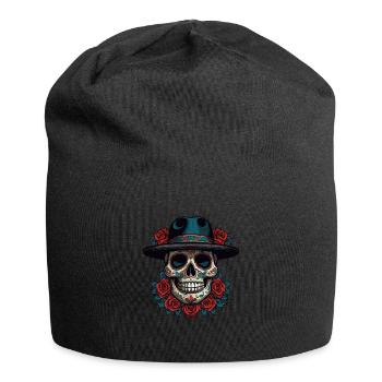 Dia De Muertos Mexico Sugar Skull Skull Design - Jersey Beanie - black - Front