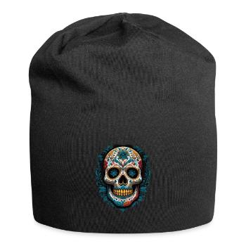 Dia De Muertos Mexico Sugar Skull Design - Jersey Beanie - black - Front