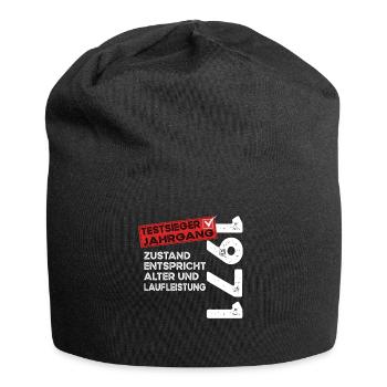 53 Jahre Geburtstag Testsieger Jahrgang 1971 - Jersey-Beanie - Schwarz - Vorne
