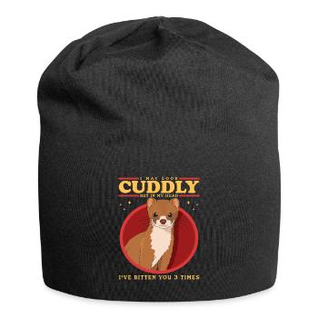 Weasel Mouse Weasel Hermännchen Gift - Jersey Beanie - black - Front