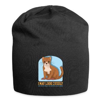 Weasel Mouse Weasel Small Weasel Gift - Jersey Beanie - black - Front