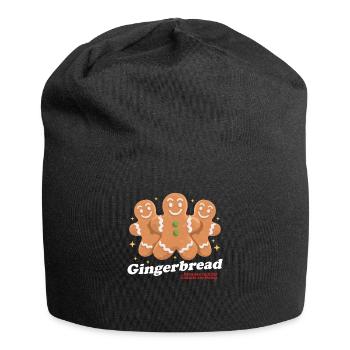 Lebkuchenmann Lebkuchen Lebkuchenmänner Geschenk - Jersey-Beanie - Schwarz - Vorne