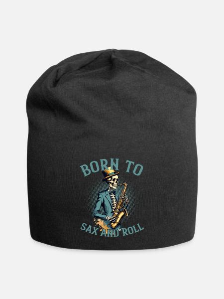 Sax et Roll Saxophone Drôle Jazz Music Design - Bonnet en jersey - noir