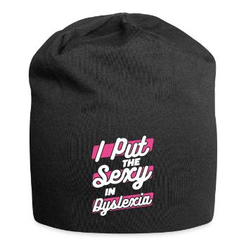 Ich stecke das Sexy in Legasthenie Legasthenie Apraxie - Jersey-Beanie - Schwarz - Vorne