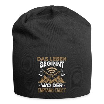 Couteau Bushcrafting Tenue de camping Bushcrafter - Bonnet en jersey - noir - Devant