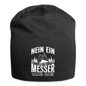 Bushcrafter Survival Knife Outfit Bushcrafting - Jersey Beanie - black - Front