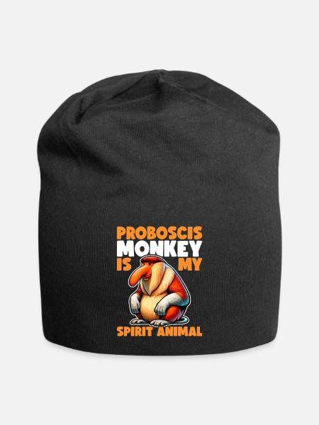 Nasenbär Affe Dabbing Affe Geschenk Affen - Jersey-Beanie - Schwarz