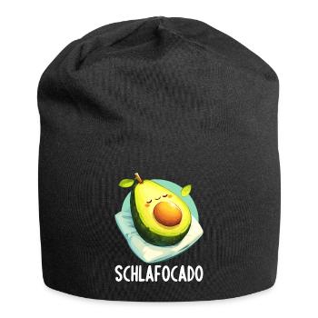 Schlafocado Chemise de nuit officielle - Bonnet en jersey - noir - Devant