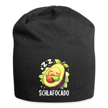 Schlafocado Chemise de nuit officielle - Bonnet en jersey - noir - Devant