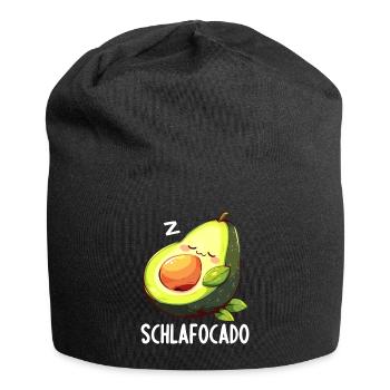 Schlafocado Chemise de nuit officielle - Bonnet en jersey - noir - Devant