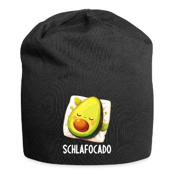 Schlafocado Chemise de nuit officielle - Bonnet en jersey - noir - Devant