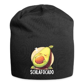 Schlafocado Chemise de nuit officielle - Bonnet en jersey - noir - Devant