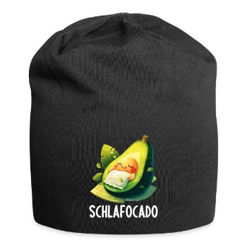 Schlafocado Chemise de nuit officielle - Bonnet en jersey - noir - Devant