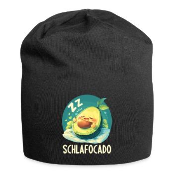 Schlafocado Chemise de nuit officielle - Bonnet en jersey - noir - Devant