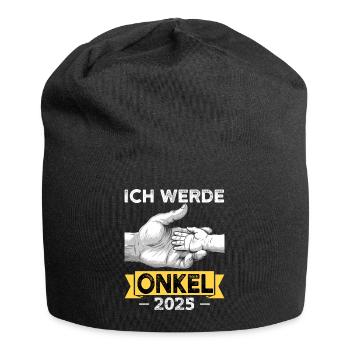 Ich werde Onkel 2025 - Jersey-Beanie - Schwarz - Vorne