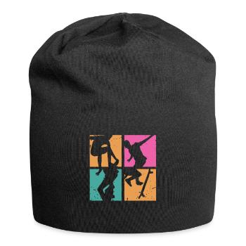 Skater Skateboard Skate - Jersey-Beanie - Schwarz - Vorne