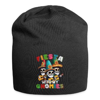 Drôle de fête des gnomes et mexicain - Bonnet en jersey - noir - Devant