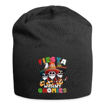 Lustige Gnomen Fiesta Mexikanischer Feiertag - Jersey-Beanie - Schwarz - Vorne