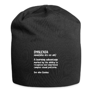 Dyslexie Définition du nom Dyslexie Apraxie - Bonnet en jersey - noir - Devant