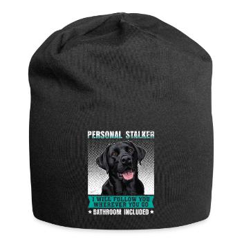 Fan du Labrador PERSONAL STALKER Chien du Labrador - Bonnet en jersey - noir - Devant