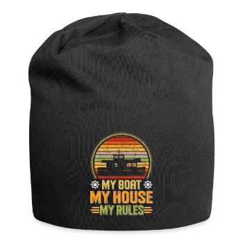 Funny Houseboat Saying - Jersey Beanie - black - Front