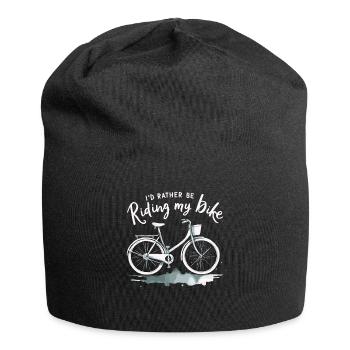 Je préfère faire du vélo Vélo VTT - Bonnet en jersey - noir - Devant