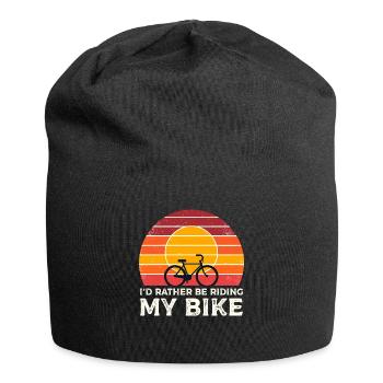 Je préfère faire du vélo Vélo VTT - Bonnet en jersey - noir - Devant