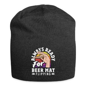Beer mat turn over game beer - Jersey Beanie - charcoal grey - Front