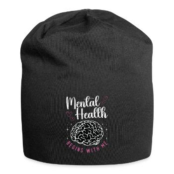 Psychiatrist Mental Health Begins With Social Work - Jersey Beanie - black - Front