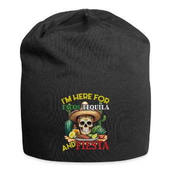 Lustiger Fiesta Spruch Mexikanischer Feiertag - Jersey-Beanie - Schwarz - Vorne
