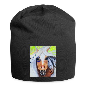 Free Spirit - Wildpferd - Jersey-Beanie - Schwarz - Vorne