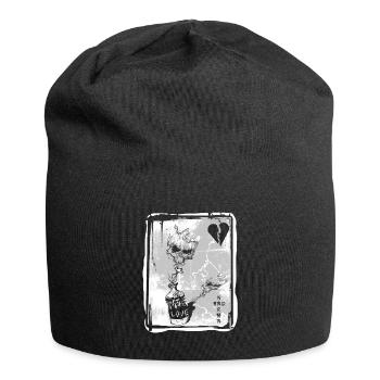 Love and Hate, Skull, Poison, Trash style - Jersey Beanie - black - Front