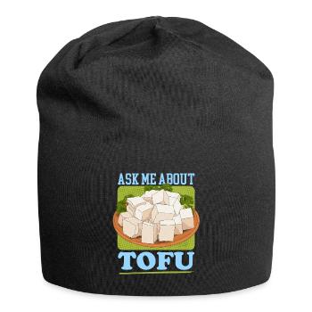 Tofu Bean Cheese Bean Curd Vegan Gift - Bonnet en jersey - noir - Devant