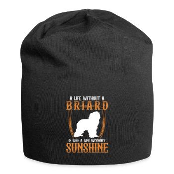 Life without Briard Berger de Brie - Jersey Beanie - black - Front