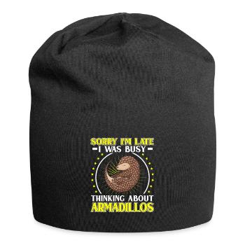 Thought of armadillo Armadillo Armadillo - Jersey Beanie - black - Front