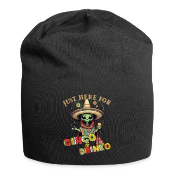 Fiesta Alien Spruch Lustiger Mexiko Feiertag - Jersey-Beanie - Schwarz - Vorne