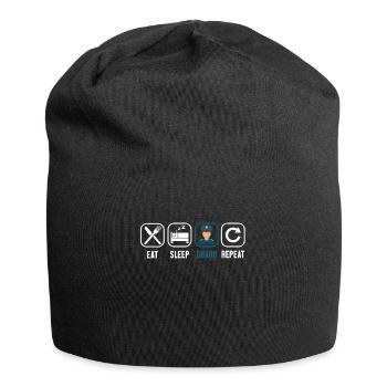 Manger Dormir Garde Policiers Répétitif Corrections - Bonnet en jersey - noir - Devant