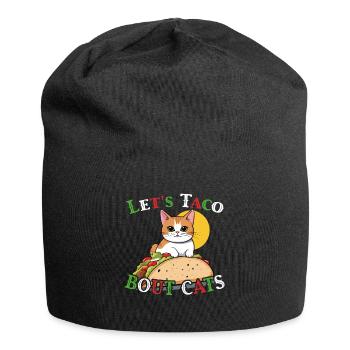 Drôle de chat taco Cinco De Mayo mexicain - Bonnet en jersey - noir - Devant